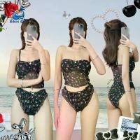 ราคา ชุดว่ายน้ำผู้หญิง ทูพีช บิกินี่ ผ้าชีฟอง ลายดอกไม้ ดีไซน์เกาะอก ชุดเที่ยวทะเล ยึดรูปแบบเดียวกัน (1732632837991335597)