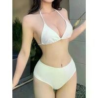 ราคา ชุดว่ายน้ำทูพีซ สีพื้น ดีไซน์สามเหลี่ยมเปลือยหลัง เอวสูง สไตล์เชือกแขวนคอ เซ็กซี่และน่ารัก เซ็กซี่ บิกินี่ ชุดว่ายน้ำลำลองชายหาดและวันหยุด (1731964606665885250)