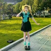 ราคา ชุดนักเรียนชายหญิง JK เครื่องแบบ ของแท้และดั้งเดิม สไตล์อะคาเดมี่ สีเขียวมะนาว ชุดกะลาสี สไตล์ญี่ปุ่น เอว-รัด ชุดนักเรียน (1732453797566055745)