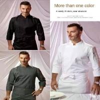 ราคา [Cadia] พร้อมสต็อกชุดเชฟแขนสั้นขนาดใหญ่โรงแรมห้องครัวชุดทำงานแขนยาวเสื้อกันน้ำเชฟสีดำโลโก้ที่กำหนดเองเบเกอรี่ร้านอาหารชุดเชฟสีขาว unisex Clothing ผู้ชาย ผ้าไหม เครื่องแบบ ผ้าฝ้าย (1730084174865205572)