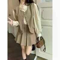 ราคา ชุดสูทสามชิ้นสำหรับฤดูใบไม้ร่วง, ดีไซน์เฉพาะ, คุณภาพระดับไฮเอนด์, กระโปรงสั้นเรียบหรู, ชุดสูทเล็ก, 2023 เซ็ต ทํา เสื้อ รอย จุ๊บ ตัว สงกรานต์ ชุด สาย เอี๊ยม เสื้อผ้า สาวอวบ แฟชั่น (1732240327228032813)