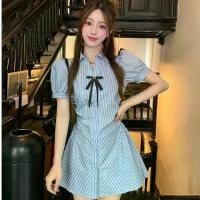 ราคา มินิเดรสสีน้ำเงิน A379 ยี่สิบห้า มีเข็มกลัดโบว์ กระดุมหน้า เดรสผู้หญิงน่ารัก เซ็ท ขายาว สวยๆ รับ หิ้วเเพทตินั่ม สงกรานต์ ชุด เสื้อ พลีท เซต ชิ้น ลูก ไม้ ออก งาน เดรส อัด ราคา โปร (1732038041439798792)