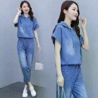 ราคา ชุดลำลองสำหรับผู้หญิง สไตล์ยุโรป อินเทรนด์ สไตล์สตรีทเยาวชน ชุดทำงานมืออาชีพ กางเกงยีนส์ ชุดสองชิ้น พลัสไซส์ แฟชั่น ชุด เสื้อ สูท พร้อม กางเกง ชุด กระโปรง คน อ้วน ไซส์ ใ (1732089189547019120)