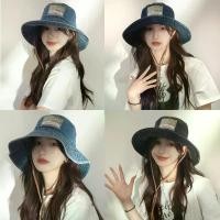 ราคา หมวดผู้หญิงสวยๆ หมวกฟิชเชอร์แมน์+แก๊ป Y2K สไตล์เกาหลี ปีกใหญ่ซ่อนหน้า กันแดด UV | สีฟ้า หมวกยีนส์ผู้หญิง หมวกสานไปทะเล หมวกแก๊ป y2k ทีม หมวกกันแดดปีกกว้าง บักเก็ต สไตล์เกาหลี (1731334191426406052)