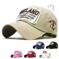 ราคา หมวกแก๊ป (Cap) สำหรับผู้ใหญ่ รอบหัว: 56-60 cm. ติดป้ายผ้าขาดๆ ปักอักษร OAKLAND หมวกเบสบอล หมวกแฟชั่น ขายดี (1731773155814049389)