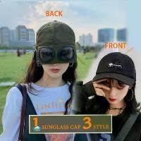 ราคา หมวกเบสบอล, สไตล์แฟชั่น, สองวิธีในการสวมใส่, ท็อปนุ่ม, Unisex, หมวกนักบิน, หมวกกีฬากลางแจ้ง, หมวกสปอร์ต, หมวกปากเป็ด, พร้อมแว่นตาฟรี, สไตล์ฮิปฮอปสตรีท หมวก แว่น นักบิน หมวกแก๊ป ย (1731853168178858481)