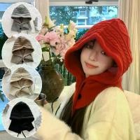ราคา หมวกไหมพรม หมวก หมวกไหมพรม หมวกบีนนี่ หมวกมีฮู้ด คอปก อบอุ่น unisex หมวกสกี หมวกกันหนาว ถักนิตติ้ง (1731541026841265817)