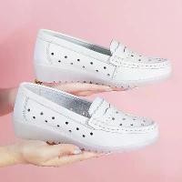 ราคา รองเท้าไม่มีส้น, พยาบาล, สีขาว, รองเท้าลำลองน้ำหนักเบา, รองเท้าส้นเตี้ย, สำหรับผู้หญิง (1732078130036181435)