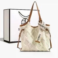 ราคา กระเป๋าผ้ากำมะหยี่ ซานตาไมโล ฤดูใบไม้ผลิและฤดูร้อน สำหรับผู้หญิง ความจุมาก สไตล์ใหม่ 2025 กระเป๋าใต้วงแขนขนาดใหญ่ เหมาะสำหรับการเดินทาง กระเป๋าโท้ท (1731968074800465446)