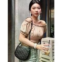 ราคา กระเป๋าซาร์ดิเนช มินิ หนังแท้ ทอ กระเป๋าใบเล็ก หูหิ้วโลหะ ทรงครึ่งเดือน กระเป๋าสะพายไหล่เดียว กระเป๋าสะพายข้าง ปี 2025 (1732608023097934876)