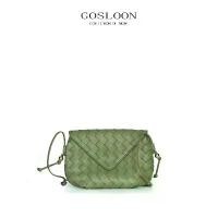 ราคา กระเป๋าสะพายข้างใบเล็กทอมือหนังแกะ GOSLOON ฝรั่งเศส สไตล์เรียบง่าย กระเป๋าสะพายข้าง (1732298131096241437)