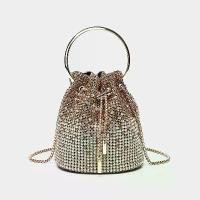 ราคา กระเป๋าถังเพชร, ตกแต่ง Rhinestone ที่เงางาม, ขายร้อน, กระเป๋าสะพายไหล่ผู้หญิง, กระเป๋าสะพายข้าง, กระเป๋าห่วงโซ่หดพู่เพชร, สำหรับผู้หญิง (1731403353636177553)