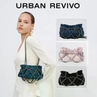 ราคา กระเป๋าสะพายไหล่ Ruched โซ่, URBAN REVIVO, สำหรับผู้หญิง, กระเป๋าสะพายข้าง, กระเป๋าลำลอง, พร้อมสายโซ่, สีดำ, ขนาดกลาง, แฟชั่น (1732154730861004301)