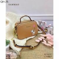 ราคา แนะนำ Sammao กระเป๋าสะพายข้าง รุ่นแมว love หนังเรียบ แบบที่ 2 (1731805004126914937)