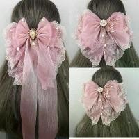 ราคา กิ๊บติดผม สไตล์เกาหลี คุณภาพสูง มาใหม่ กิ๊บติดผม สีชมพู สไตล์ญี่ปุ่น ลูกไม้มุกริบบิ้นยาว โบว์ใหญ่ กิ๊บสปริง เครื่องประดับดอกไม้ผม กิ๊บติดผมโบว์ใหญ่ เหมาะสำหรับโรงเรียน (1732116693097285498)