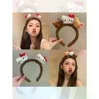 ราคา ที่คาดผม Hello Kitty น่ารัก สำหรับผู้หญิง เหมาะสำหรับฤดูร้อน พร้อมมาส์กหน้า ล้างเครื่องสำอางพิเศษ กิ๊บติดผม เครื่องประดับผม ปี 2025 (1732085419831821853)