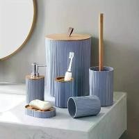 ราคา ชุดห้องน้ำ 6 ชิ้น พร้อมถังขยะ ที่ใส่แปรงสีฟัน โลชั่น เครื่องจ่ายสบู่ ที่วางสบู่ จานสบู่ แปรงขัดห้องน้ำ ชุดอุปกรณ์ห้องน้ำ (1731834755164374558)