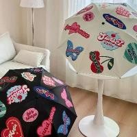 ราคา ร่มหัวใจ, สไตล์เกาหลี, ร่มกันแดด, ร่มกันแดดแบบใช้คู่, เคลือบสีดำ, ครีมกันแดด, ร่มพับแบบพกพา, ร่มกันแดด, Ins Retro (1732631479044179814)