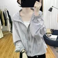 ราคา เสื้อคาร์ดิแกนคลุมด้วยผ้า, ฤดูร้อนบาง, มีฮู้ด, หลวม, ครีมกันแดด, สำหรับผู้หญิง, สไตล์เกาหลี, ป้องกันรังสียูวี, เสื้อท็อป, เสื้อแจ็คเก็ตอเนกประสงค์, 2024 เสื้อ สียีนส์ (1731860200739996753)