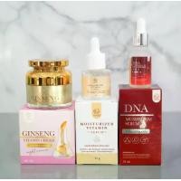 ราคา ครีมโสมใหญ่ 1 กระปุก + เซรั่มDnaเห็ด 1 กระปุก + เซรั่มหน้าเด็ก 1 กระปุก สกินแคร์ (1730953087572281924)