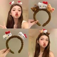 ราคา ที่คาดผม Hello Kitty น่ารัก สำหรับผู้หญิง เหมาะสำหรับฤดูใบไม้ร่วงและฤดูหนาว มาส์กหน้า ล้างเครื่องสำอาง ที่คาดผม เครื่องประดับผม [COD] (1731825092255451008)