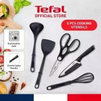 ราคา เครื่องครัว Tefal ชุด 5 ชิ้น ประกอบด้วย ช้อนส้อม (ไม้พายกระทะ ช้อนซุป มีดทำครัว 21 ซม. มีดเชฟ 15 ซม. และเครื่องตีไข่) (1732658455223895978)