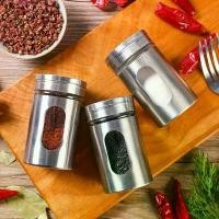 ราคา เครื่องครัว โถปรุงรสสแตนเลส พร้อมสปริงเกลอร์แก้ว เหมาะสำหรับบาร์บีคิว โถปรุงรสขวดพริกไทย ที่ใส่ไม้จิ้มฟัน เครื่องปั่นเกลือ 1 ชิ้น (1732125931328603249)