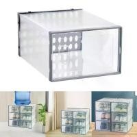 ราคา HOMES - กล่องเก็บรองเท้าพลาสติกใส กล่องใส่รองเท้าแบบหนาวางซ้อนกันได้ ออแกไนเซอร์ ประเภทลิ้นชัก ภาชนะ จอแสดงผลคอลเลกชันสำหรับผู้ชายและผู้หญิง (1729836627653266223)