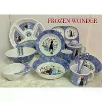 ราคา COD จานเมลามีน ถาดหลุมเด็ก แก้วน้ำ ช้อนส้อม ลายเจ้าหญิงโฟรเซนวันเดอร์ (1731582563627599735)