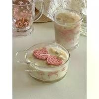 ราคา พร้อมส่ง แก้ว แก้วน้ำ แก้วกาแฟ ลายโบว์ดอกไม้สีชมพู คลังสินค้า (1732661602772878804)