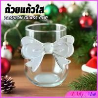 ราคา IMG แก้วโบว์ใส ดีไซน์ที่จับเป็นโบว์ได้เก๋น่ารัก แก้วน้ำ แก้วนม Glass Cup (1732254172954003246)