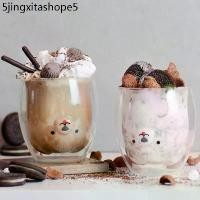 ราคา (พร้อมส่งจากไทย) แก้วสองชั้น 280ml ลายน่ารักๆ น้องหมี น้องแมว น้องเป็ด น้องหมา แก้วใส 2ชั้น ไม่แตกง่าย แก้วน้ำ มินิมอล (1732601730001766264)