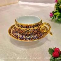 ราคา แก้วกาแฟ ถ้วยกาแฟ ถ้วยชา เบญจรงค์ของที่ระลึก งานระดับพรีเมี่ยม งานแต่งงาน สีสันสดใส (1729558293275248848)