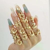 ราคา แหวนฮิปฮอปส่วนบุคคล ขายร้อน ตัวอักษรภาษาอังกฤษ 26 ตัว แหวนทองมันวาว 18K แหวนปรับได้ ที่ เจาะ เข็มขัด นัก เรียน แหวน รุ่น ตํารวจ ให้ แฟน nose magnet เกิล รี่ เบอรี่ nos (1731376848461464933)