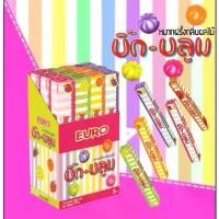 ราคา GUEENMiughrsthsrjshangmao Euro บิ๊กบลูม BigBloom หมากฝรั่งกลิ่นผลไม้ 14 กรัม 1 กล่อง บรรจุ 12 ชิ้น หมากฝรั่งยุค90' ยูโร่ euro ลูกอม ขาย ร้อน (1732492658876516085)