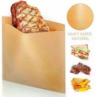 ราคา ถุงอาหาร กระดาษกันน้ำมัน 100 ชิ้น สำหรับเบเกอรี่ ขนมปัง แว็กซ์ซับใน ลูกอม คุกกี้ กระดาษคราฟท์ ห่อแซนวิช พร้อมฝาปิดแก้ว (1731829421955712177)