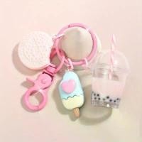 ราคา พวงกุญแจ ดีไซน์รัก สไตล์ไอศกรีม บับเบิ้ลที คุกกี้ สีชมพู pov keychain กล่อง จุ่ม พวงกุญแจ โคนัน (1731409921362199764)