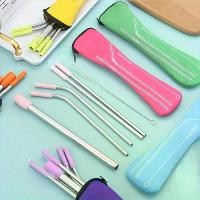 ราคา ชุดหลอดสแตนเลส สำหรับกาแฟ บับเบิ้ล ที น้ำผลไม้ หลอดตรง และข้อศอก พร้อมแปรงทำความสะอาดและถุงเก็บ (1732315998262756568)