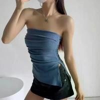 ราคา เสื้อท่อนบน Ruched สำหรับผู้หญิง, รัดรูปเอว, เสื้อกั๊กท่อนล่างผ่าข้าง, เซ็กซี่และเพรียวบาง, เหมาะสำหรับฤดูร้อนปี 2568, สไตล์สาวฮอต เสื้อ ยืด รัดรูป นม ผม โต အ က ျ ီ ခ ါ (1732566107545961783)