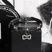 ราคา ปลอกคอ PU สีเข้ม, สร้อยคอจี้ยูนิคอร์น, สร้อยคอโชคเกอร์จี้, สร้อยคอโซ่คอ, แหวนคอ, การออกแบบกระดูกลูกสุนัข (1731509449095873871)