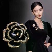 ราคา เข็มกลัดดอกคามิเลีย ดอกไม้หน้าอกเพชรประกาย เข็มกลัดดอกไม้ เครื่องประดับเสื้อผ้า ปลอกคอ เนคไทลายดอกไม้ (1732135569523836521)