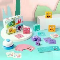 ราคา บล็อคตัวต่อ, การออกแบบเปลี่ยนหน้าสี่เหลี่ยม, เกมกระดาน, ปริศนาไม้, สไตล์มอนเตสซอรี่, บล็อกไม้การแสดงออก, เหมาะสำหรับเด็ก, เกมโต๊ะต่อสู้ (1730586002998332042)