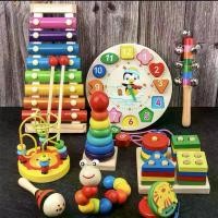 ราคา ของเล่นไม้เพื่อการศึกษา รูปทรงปริศนา กระดานเรขาคณิต จิ๊กซอว์ บล็อก ของเล่นสำหรับเด็ก (1730842072108927775)