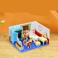 ราคา ชุดสร้างแบบจำลองกระดาษ 3 มิติ, ห้องปริศนา, ห้องน้ำ, ห้องนอน, โรงเรียนอนุบาล, โมเดล จิ๊กซอว์ อะคริลิค squid game puzzle chikawa puzzle diceforprize (1732592911105099610)
