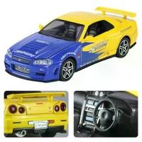 ราคา Nissan Gtr รถของเล่น Diecast, รถแข่งโลหะผสม, สเกล 1:32, พร้อมเสียงและแสง, โมเดลรถจำลอง Fast Furious, ตกแต่ง, ของเล่นรถเย็น (1732309315949070216)
