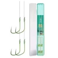 ราคา เบ็ดตกปลา ขนาดเล็ก ผูกลวดไนลอน แพ็ค 20 ชิ้น เหมาะสำหรับปลาคาร์พน้ำจืด ปลาหญ้า และปลาคาร์พ หญ้า คาร์บอน เหล็ก ขนาดตะขอ #5-#10 สีเขียว (1732524691235112318)