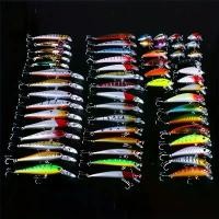 ราคา ชุดเหยื่อตกปลา Minnow พรีเมี่ยม 56 ชิ้น เหยื่อแข็งเหมือนจริง สีสันสดใส ทำจากพลาสติก ABS ทนทาน พร้อมตะขอแหลม เหมาะสำหรับการตกปลาน้ำจืดและน้ำเค็ม เหยื่อตกปลา กบยาง โจ๊กเกอร์ ทู (1732156563110725563)