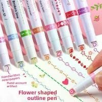 ราคา ปากกามาร์คเกอร์ สองหัว ลายดอกไม้และโค้ง สเกลเส้นโค้ง เหมาะสำหรับนักเรียน ดูดี เขียนด้วยลายมือ โปสเตอร์ ขอบ ไฮไลท์ ปากกาเน้นข้อความแห้งเร็ว (1732176761471862402)