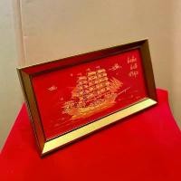 ราคา !!! ( ขนาด 22*40 cm ) รูปภาพเรือสำเภา สีแดง *งานภาพโฟโต้* ตั้งโต๊ะ โปสเตอร์ (1731928646110906984)