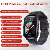 ราคา TK10 นาฬิกาสปอร์ตอัจฉริยะเพื่อสุขภาพ ECG ไม่รุกราน ระดับน้ำตาลในเลือด อุณหภูมิ อัตราการเต้นของหัวใจ ออกซิเจนในเลือด ความดันโลหิต การตรวจสอบข้อมูล เตือนความจำ สร้อยข้อมือกีฬา หน้าจอสัมผัส HD ขนาด 1.91 